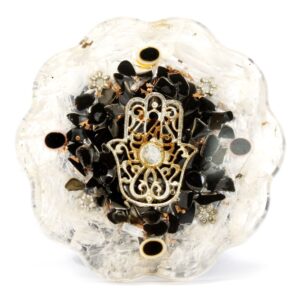 Orgonite Desk Power Packs – Hamsa with Sellonite – Med | www.artisan-gifts.co.uk 1