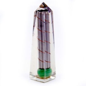 Orgonite Obelisk Power Point Green Aventurine – 110×30 mm | www.artisan-gifts.co.uk 1