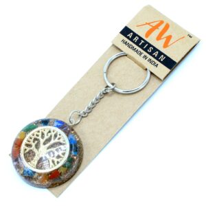 Orgonite Power Keyring – Gemstones Chakra Tree of Life | www.artisan-gifts.co.uk 1