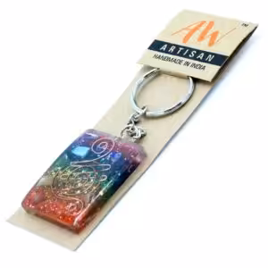 Orgonite Power Keyring – Home Protect Copper and Chakra | www.artisan-gifts.co.uk 1