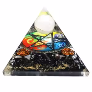 Orgonite Pyramid – Midnight Pentagon – 70mm | www.artisan-gifts.co.uk 1