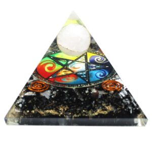 Orgonite Pyramid – Midnight Pentagon – 70mm | www.artisan-gifts.co.uk 1