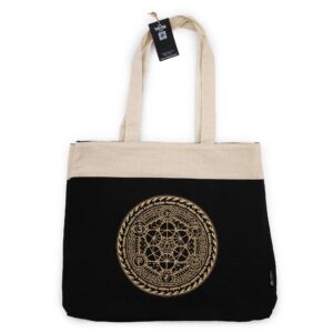 Oversized Tote Bag Chocolate Stonewash 14oz – Freedom Chakra | www.artisan-gifts.co.uk 1