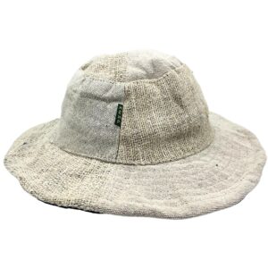 Patched and Wired Hemp & Cotton Boho Festival Hat – Natural | www.artisan-gifts.co.uk 1