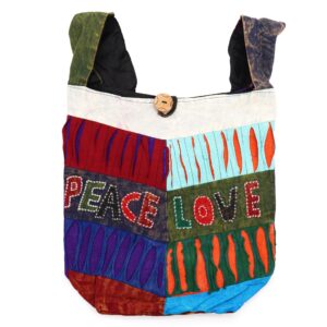 Peace & Love Bags (asst des) | www.artisan-gifts.co.uk 1