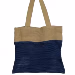 Pure Soft Jute and Cotton Mesh Bag – Denim | www.artisan-gifts.co.uk 1