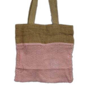 Pure Soft Jute and Cotton Mesh Bag – Rose | www.artisan-gifts.co.uk 1