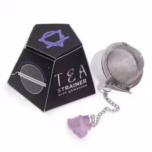 Raw Crystal Gemstone Tea Strainer – Amethyst Cluster | www.artisan-gifts.co.uk 1