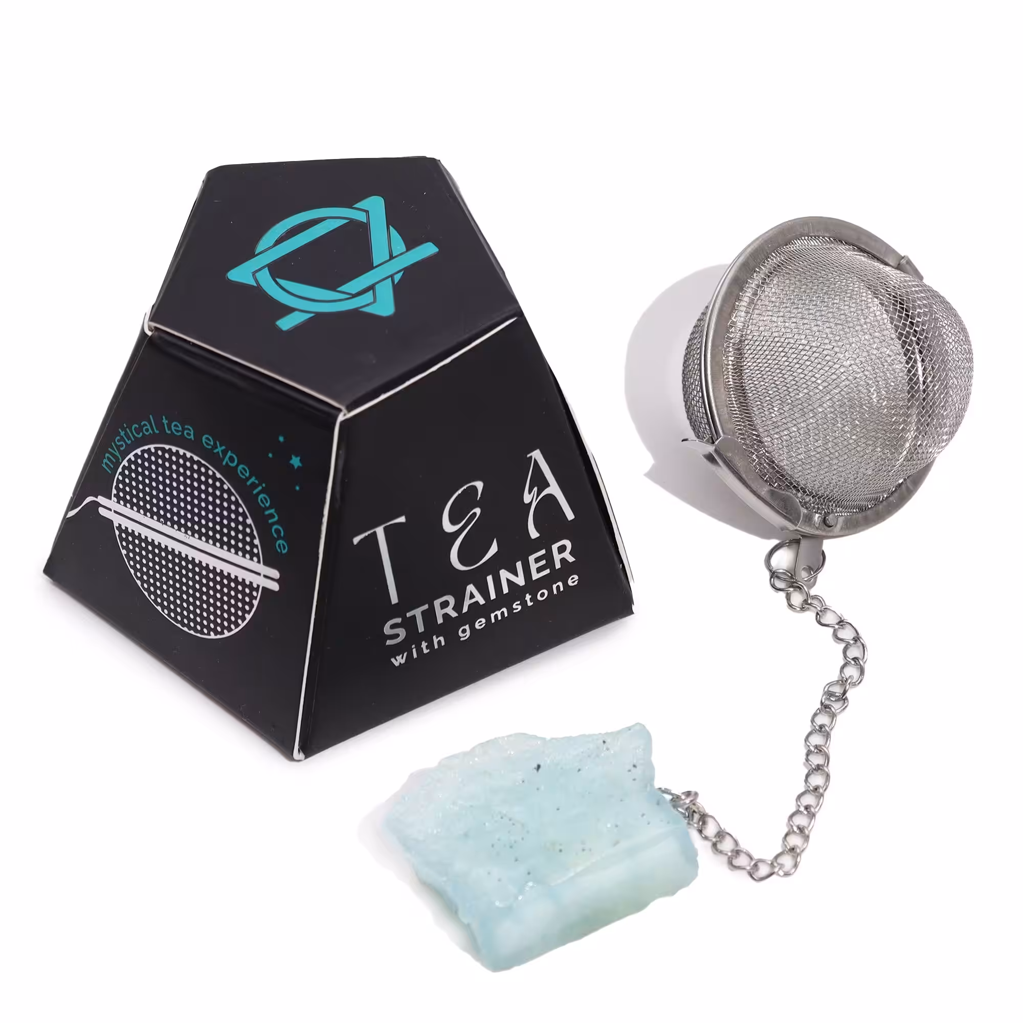 Raw Crystal Gemstone Tea Strainer – Aquamarine | www.artisan-gifts.co.uk 2 Raw Crystal Gemstone Tea Strainer – Aquamarine | www.artisan-gifts.co.uk 1