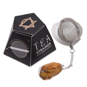 Raw Crystal Gemstone Tea Strainer – Gold Tigers Eye | www.artisan-gifts.co.uk 1