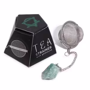Raw Crystal Gemstone Tea Strainer – Green Aventurine | www.artisan-gifts.co.uk 1