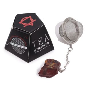 Raw Crystal Gemstone Tea Strainer – Mookaite | www.artisan-gifts.co.uk 1