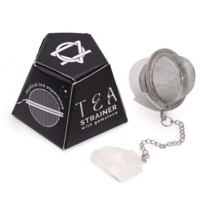 Raw Crystal Gemstone Tea Strainer – Rock Quartz | www.artisan-gifts.co.uk 1