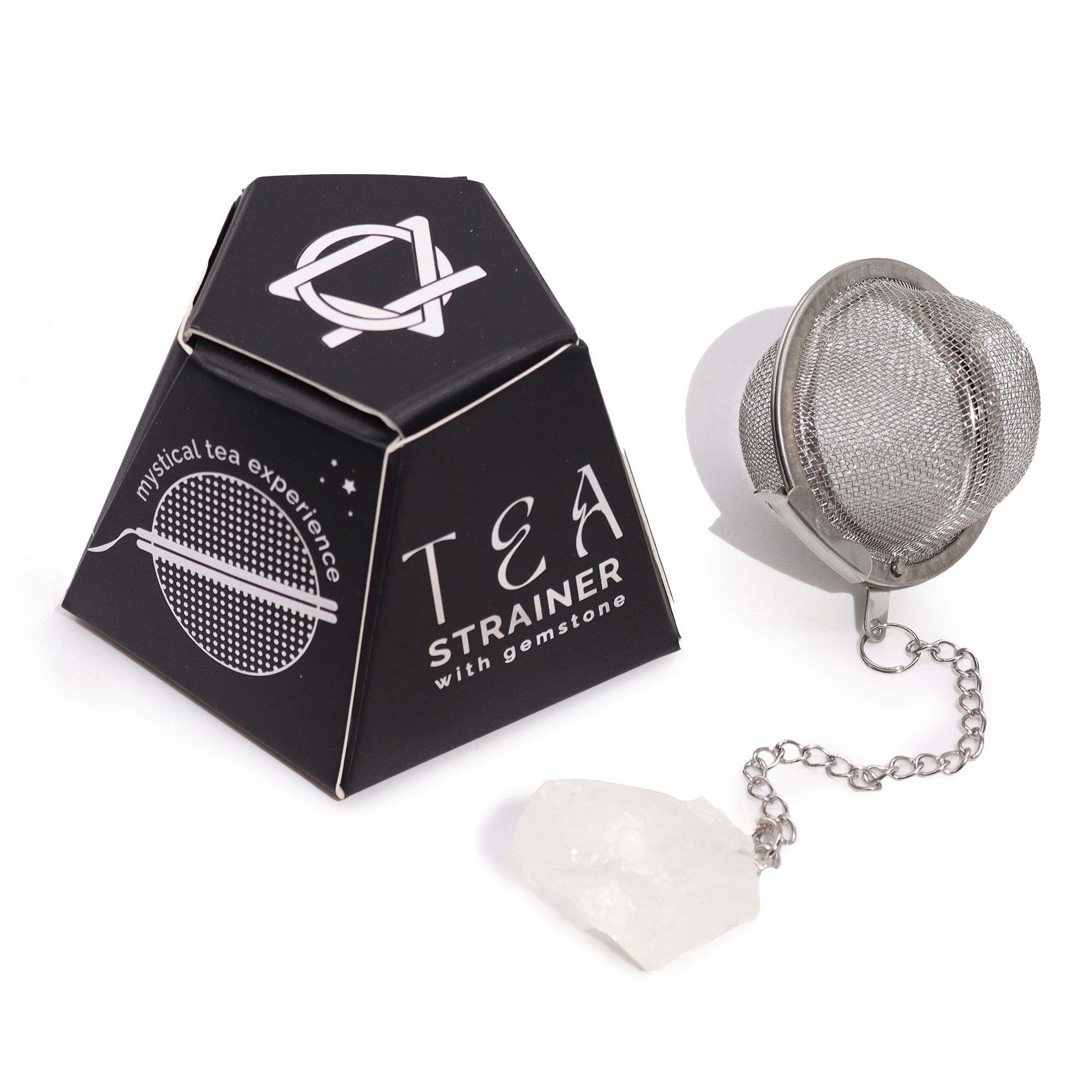 Raw Crystal Gemstone Tea Strainer – Rock Quartz | www.artisan-gifts.co.uk 2 Raw Crystal Gemstone Tea Strainer – Rock Quartz | www.artisan-gifts.co.uk 1