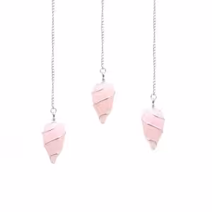 Raw Gemstone Pendulum – Rose Quartz | www.artisan-gifts.co.uk 1