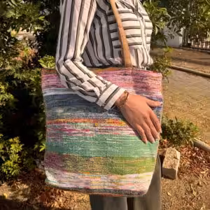 Recycled Big Rug Bag – Shades of Dusk | www.artisan-gifts.co.uk 1