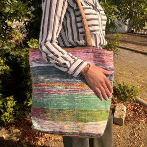 Recycled Big Rug Bag – Shades of Dusk | www.artisan-gifts.co.uk 1