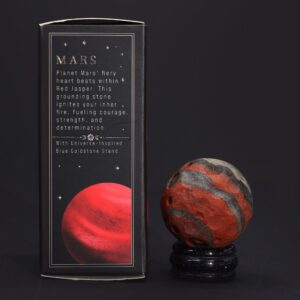 Red Jasper Planet on a Sola Goldstone Stand (MARS) | www.artisan-gifts.co.uk 1