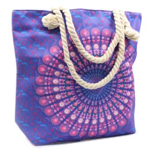 Rope Handle Mandela Bag – Purple Blue | www.artisan-gifts.co.uk 1