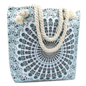 Rope Handle Mandela Bag – Sky Blue | www.artisan-gifts.co.uk 1