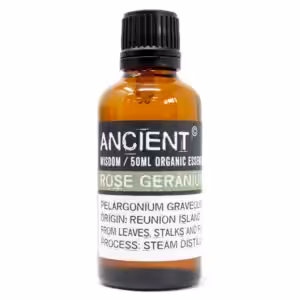 Rose Geranium Organic Essential Oil 50ml | www.artisan-gifts.co.uk