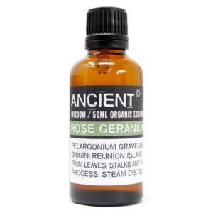 Rose Geranium Organic Essential Oil 50ml | www.artisan-gifts.co.uk