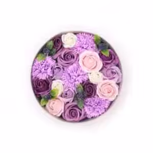 Round Box – Lavender Rose & Carnation | www.artisan-gifts.co.uk 1