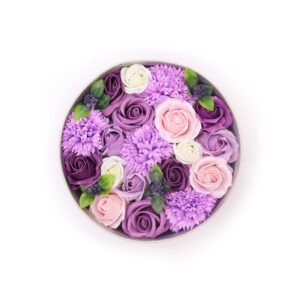 Round Box – Lavender Rose & Carnation | www.artisan-gifts.co.uk 1