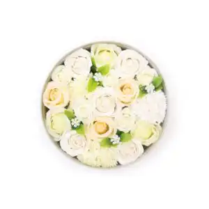 Round Box – Wedding Blessings – White & Ivory | www.artisan-gifts.co.uk 1