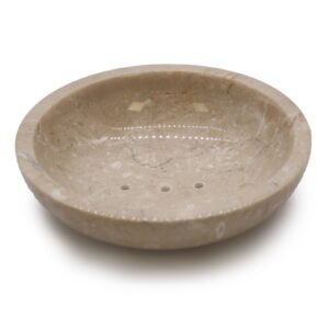 Round Honey Marble Rounded Soap Dish | www.artisan-gifts.co.uk 1