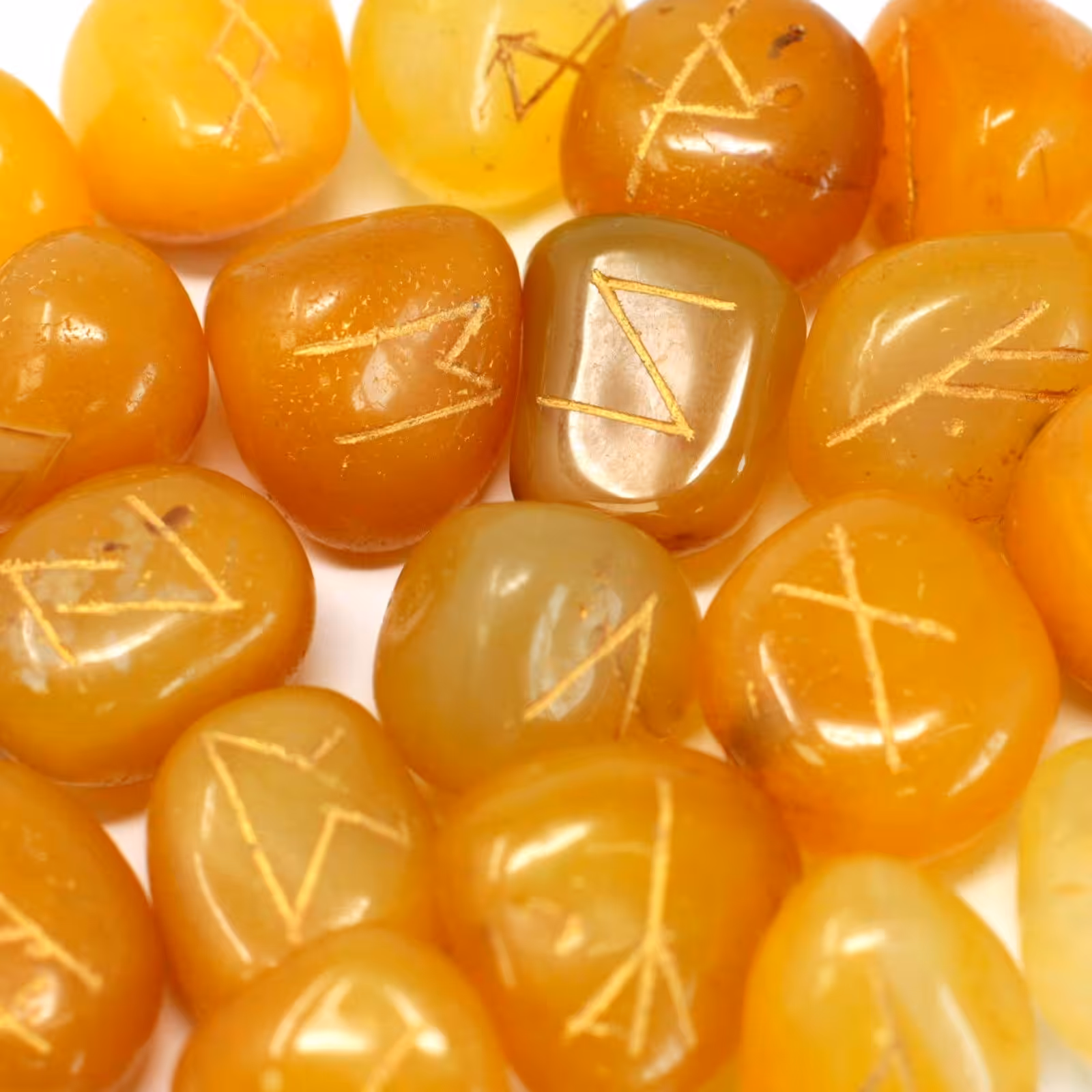 Runes Stone Set in Pouch- Yellow Onyx | www.artisan-gifts.co.uk 2 Runes Stone Set in Pouch- Yellow Onyx | www.artisan-gifts.co.uk 1