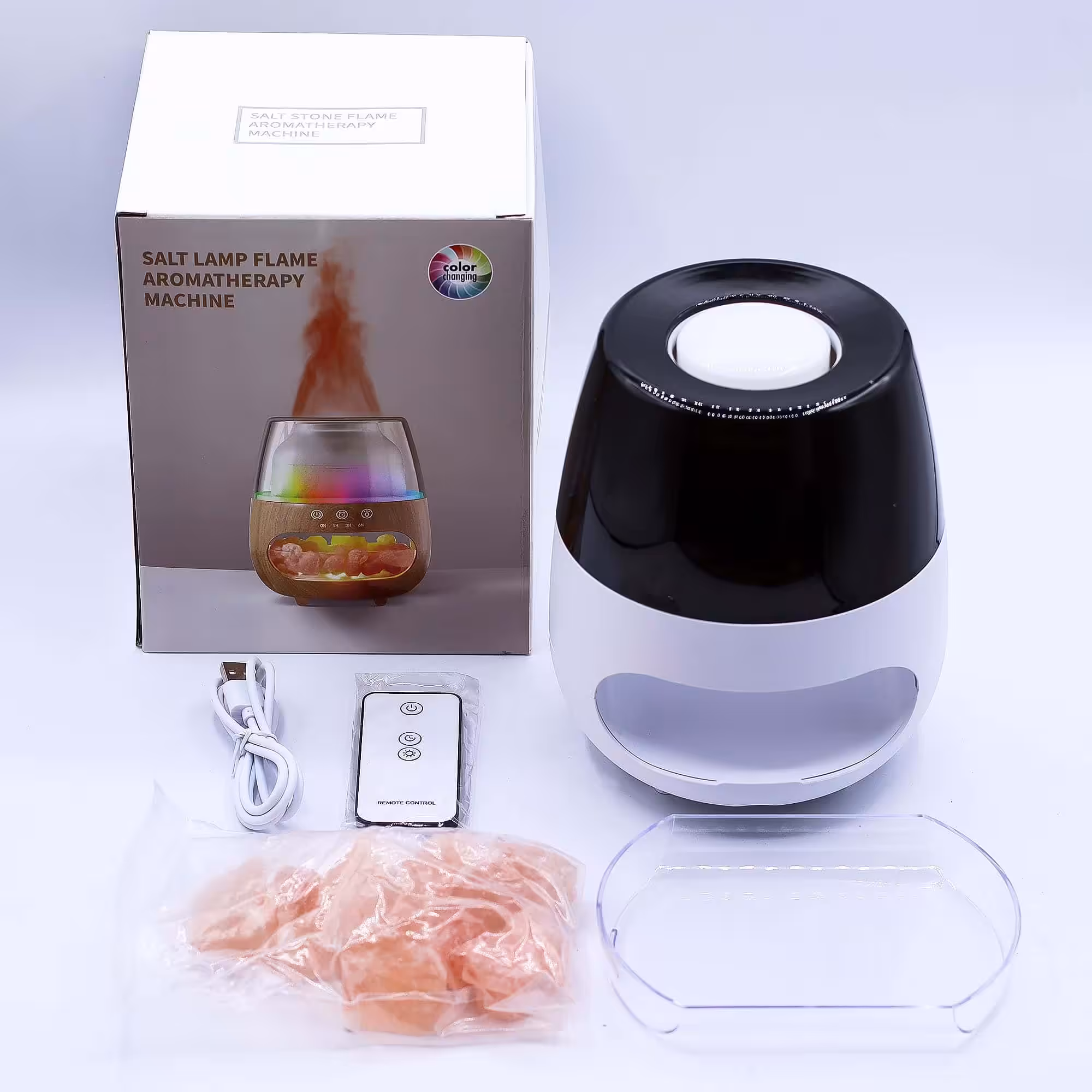 Salt Stone Flame Effect Aroma Diffuser – White USB – Colour Change and Timer | www.artisan-gifts.co.uk 3 Salt Stone Flame Effect Aroma Diffuser – White USB – Colour Change and Timer | www.artisan-gifts.co.uk 2