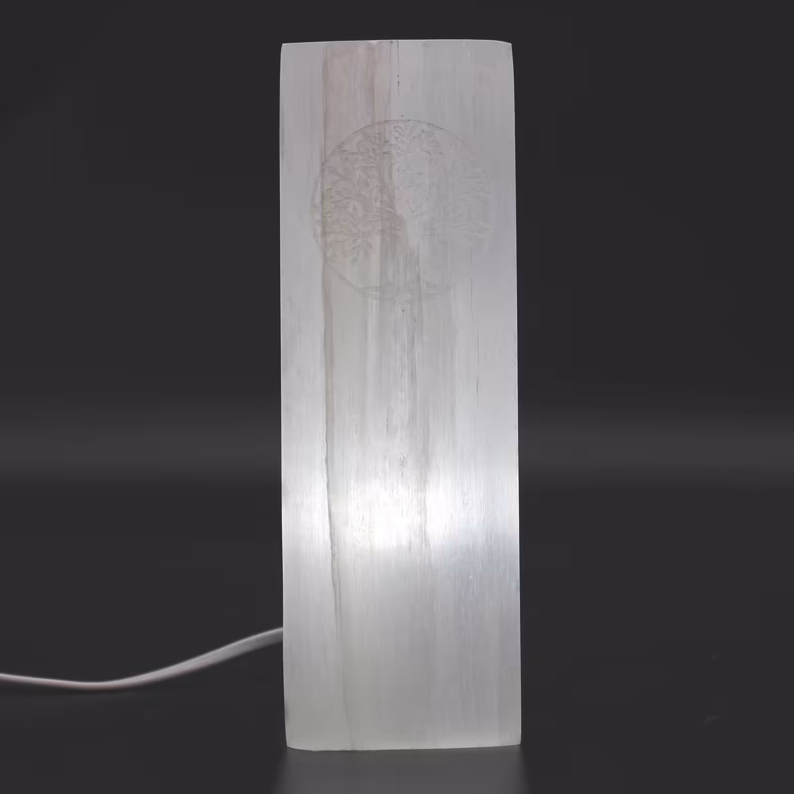 Selenite Block Lamp 25cm – Chakra Lamp | www.artisan-gifts.co.uk 4 Selenite Block Lamp 25cm – Chakra Lamp | www.artisan-gifts.co.uk 3