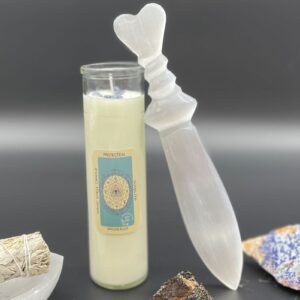 Selenite Lrg Ritual Knife – Spiral (25cm) | www.artisan-gifts.co.uk 1