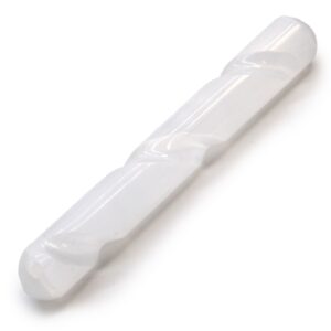 Selenite Spiral Wand – 16 cm ( Round Both Ends) | www.artisan-gifts.co.uk 1