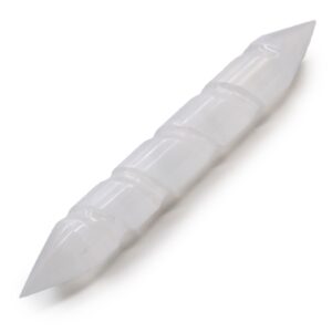 Selenite Spiral Wands – 16 cm (Point Both Ends) | www.artisan-gifts.co.uk 1
