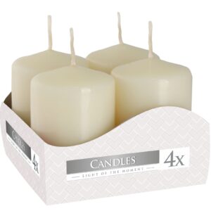Set of 4 Pillar Candles  40x60mm – Ivory | www.artisan-gifts.co.uk 1