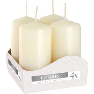 Set of 4 Pillar Candles  40x80mm – Ivory | www.artisan-gifts.co.uk 1