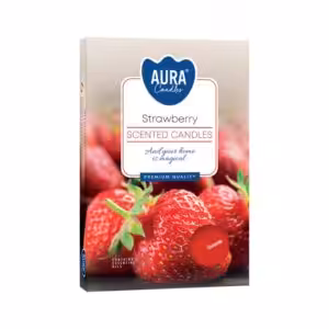 Set of 6 Scented Tealights – Strawberry | www.artisan-gifts.co.uk 1