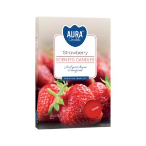 Set of 6 Scented Tealights – Strawberry | www.artisan-gifts.co.uk 1