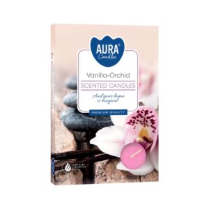 Set of 6 Scented Tealights – Vanilla & Orchid | www.artisan-gifts.co.uk 1