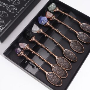 Set of 7 Bronze Gemstone Crystal Witch Spoons | www.artisan-gifts.co.uk 1