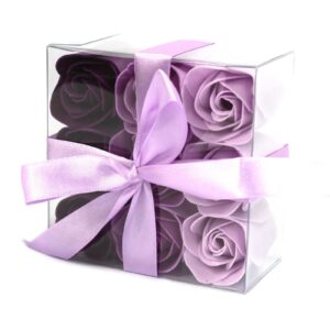 Set of 9 Soap Flower – Lavender Roses | www.artisan-gifts.co.uk 1