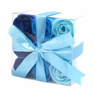 Set of 9 Soap Flowers – Blue Wedding Roses | www.artisan-gifts.co.uk 1