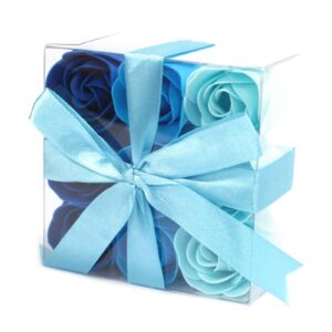 Set of 9 Soap Flowers – Blue Wedding Roses | www.artisan-gifts.co.uk 1