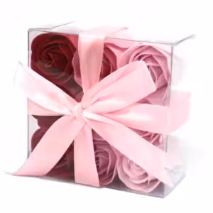 Set of 9 Soap Flowers – Pink  Roses | www.artisan-gifts.co.uk 1