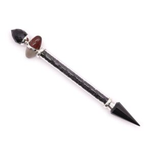 Shiva Lingam Magic Wand – Black Tourmaline & Agate – Protection | www.artisan-gifts.co.uk 1