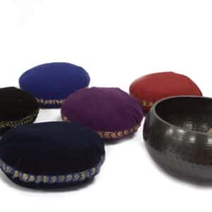Singing Bowl Velvet Cushion – 16cm | www.artisan-gifts.co.uk 1