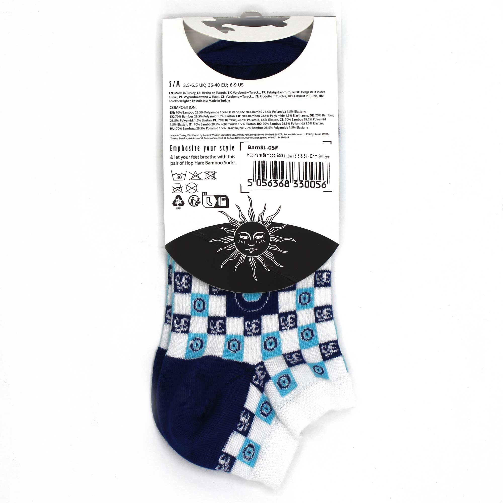 S/M Hop Hare Bamboo Socks Low (3.5-6.5) – Ohm Evil Eye | www.artisan-gifts.co.uk 5 S/M Hop Hare Bamboo Socks Low (3.5-6.5) – Ohm Evil Eye | www.artisan-gifts.co.uk 4