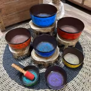 Small Chakra Set of  Seven Singing Bowls (14-22cm) | www.artisan-gifts.co.uk 1